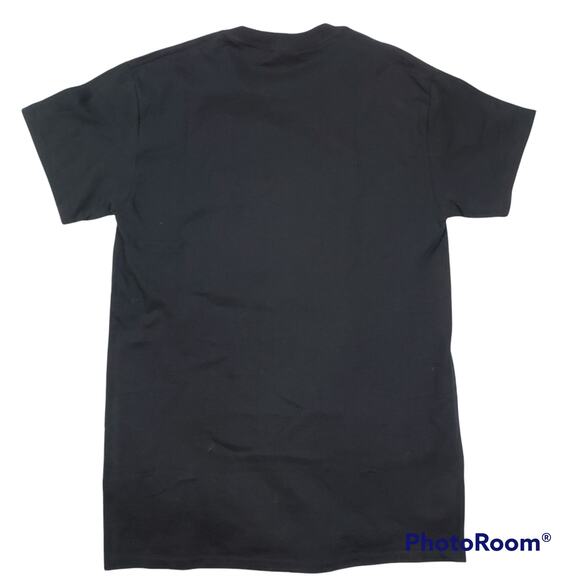 Gildan | BlackT-Shirt w/ Rainbow Safety Pins| Size Small - Picture 2 of 4